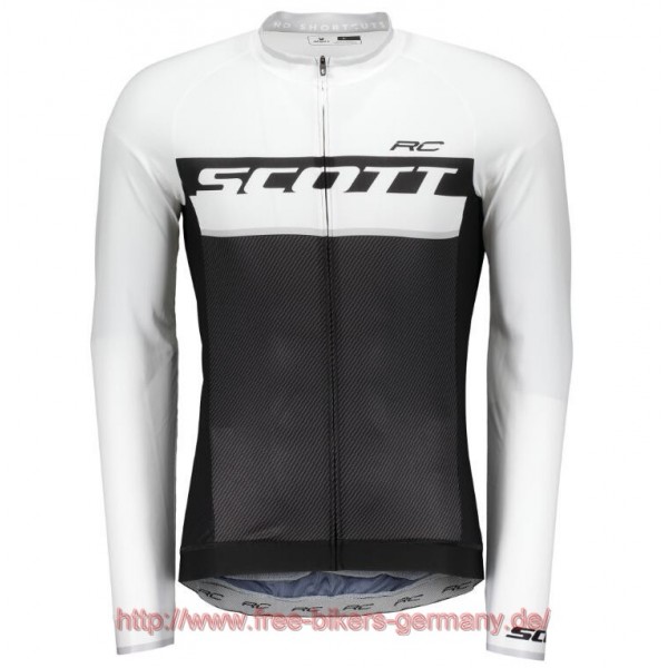 2018 Scott RC PRO Weiß Fahrradtrikot Langarm