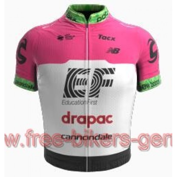 Cannondale Education First-Drapac 2018 roze Fahrradbekleidung Radtrikot Satz Kurzarm