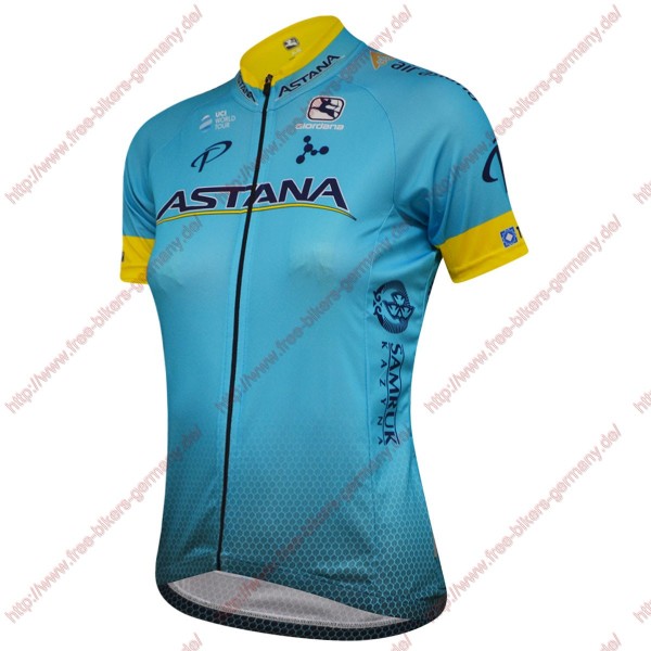 Radsport Astana 2018 Damen Trikot Kurzarm