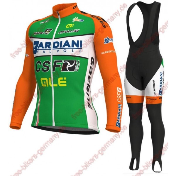 Radsport Bardiani Csf 2018 Pro Fahrradbekleidung Trikot Langarm+Lang Trägerhose