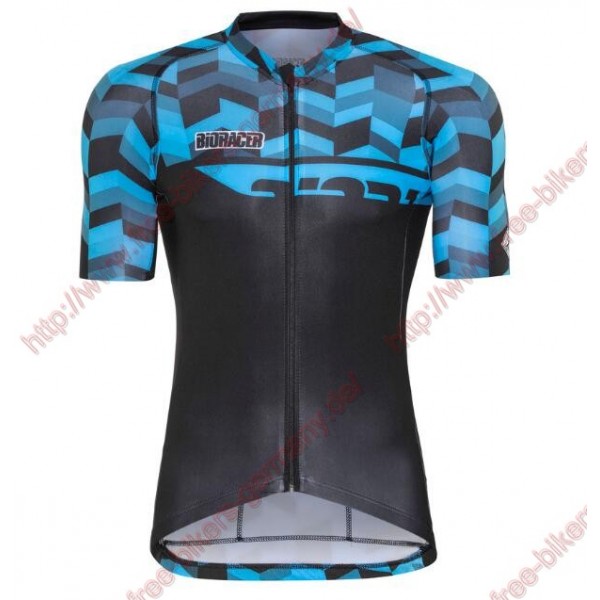 Radsport Bioracer Spitfire Fishbone Blau 2018 Trikot Kurzarm