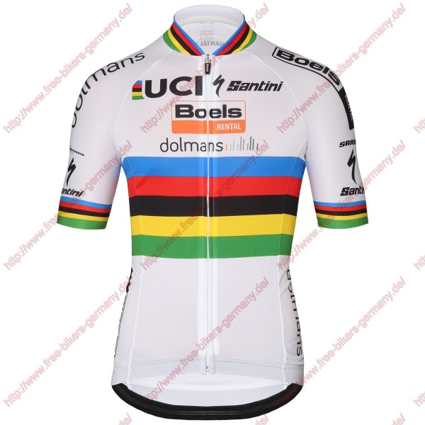 Radsport Boels Dolmans 2018 World Champion Trikot Kurzarm