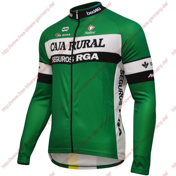 Radsport Caja Rural 2018 Trikot Langarm