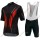 Radsport Colnago Master Pissei schwarz Rot Radbekleidung Satz Trikot Kurzarm+Trägerhosen Set