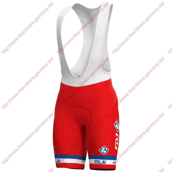 Radsport Groupama Fdj French Champion 2018 Trägerhosen Set