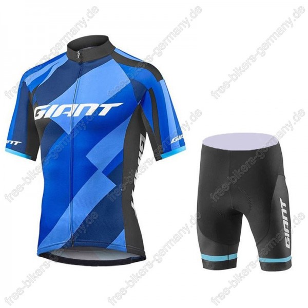 Giant Elevate blau Radbekleidung Satz Trikot Kurzarm+Fahrradhose 2018