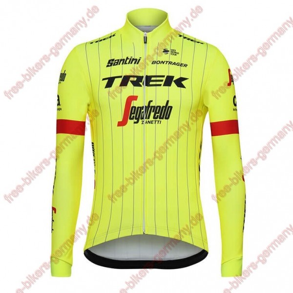 Profiteam 2018 Trek Segafredo fluo gelb Trikot Langarm