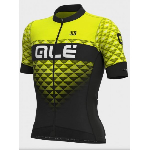 Fahrradbekleidung Radsport 2020 Ale PR-S Hexa Trikot Kurzarm Outlet schwarz-gelb-fluo L13354019-02