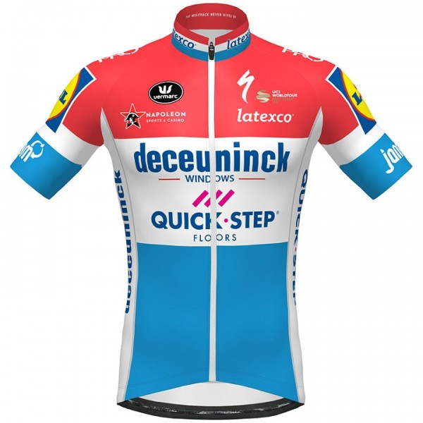 Fahrradbekleidung Radsport 2020 DECEUNINCK QUICK-STEP Luxembourgian Champion Trikot Kurzarm Outlet