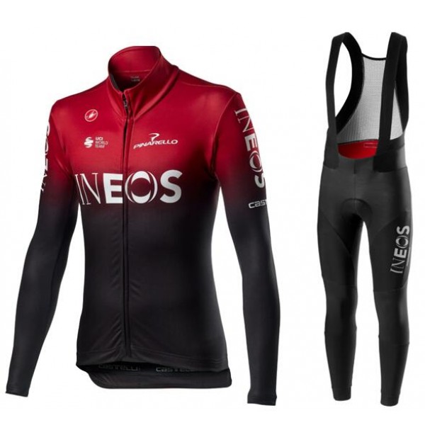 Fahrradbekleidung Radsport 2020 TEAM INEOS Trikot Langarm+ Trägerhosen Set