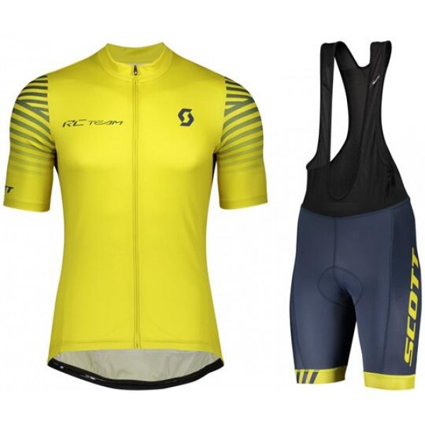 Fahrradbekleidung Radsport 2020 SCOTT RC TEAM 10 Radbekleidung Satz Trikot Kurzarm+Trägerhosen Set Outlet gelb