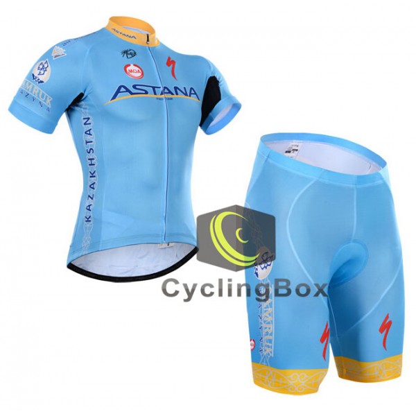 2015 Astana Radbekleidung Radtrikot Kurzarm und Fahrradhosen Kurz SDTI292