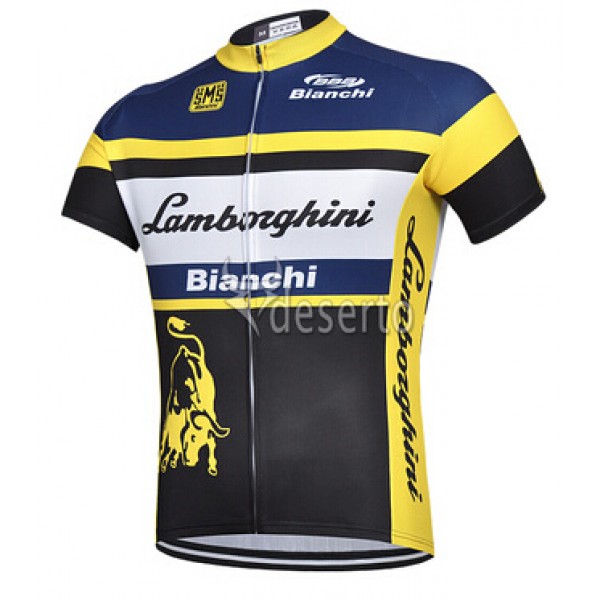 2015 Lamborghini Bianchi Radtrikot Kurzarm JOUJ611