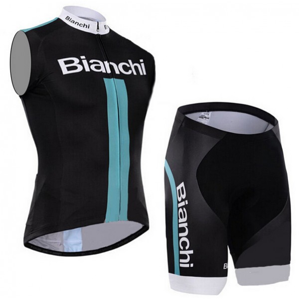 2015 Bianchi ärmelloses Trikot und Kurz Radhose PTTH633