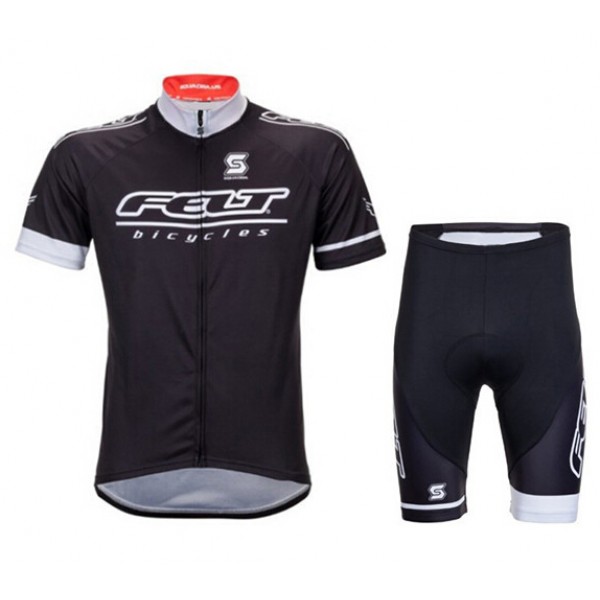 2015 Felt Radbekleidung Radtrikot Kurzarm und Fahrradhosen Kurz schwarz DRZW747