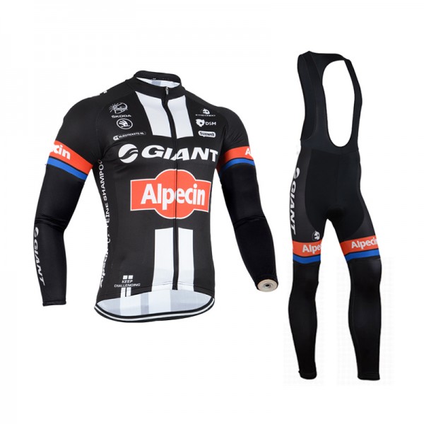 2015 Giant Fahrradbekleidung Radtrikot Satz Langarm und Lange Trägerhose WQHK453