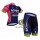 2015 Lampre Merida Radbekleidung Radtrikot Kurzarm und Fahrradhosen Kurz RKZG265