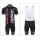 2015 Rock Racing Fahrradbekleidung Satz Fahrradtrikot Kurzarm Trikot und Kurz Trägerhose rot schwarz ASHE927