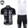 2015 Rock Racing schwarz Fahrradbekleidung Satz Fahrradtrikot Kurzarm Trikot und Kurz Trägerhose DZFS401
