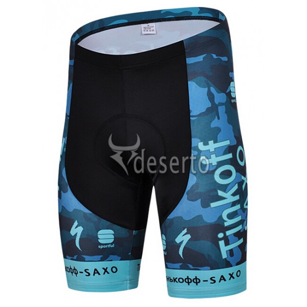 2015 Saxo Bank Tinkoff Kurz Radhose Camouflage Blau YQLV175