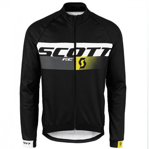 2015 SCOTT RC Schwarz/Gelb Fahrradtrikot Langarm EWLD677