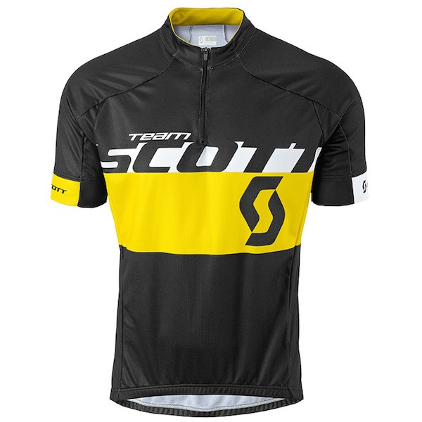 2015 Proteam Scott Schwarz-Gelb Radtrikot Kurzarm ZRQT628