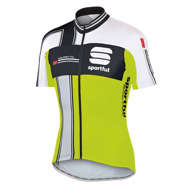 2015 Sportful Schwarz Weiß Grün Radtrikot Kurzarm DUEU911