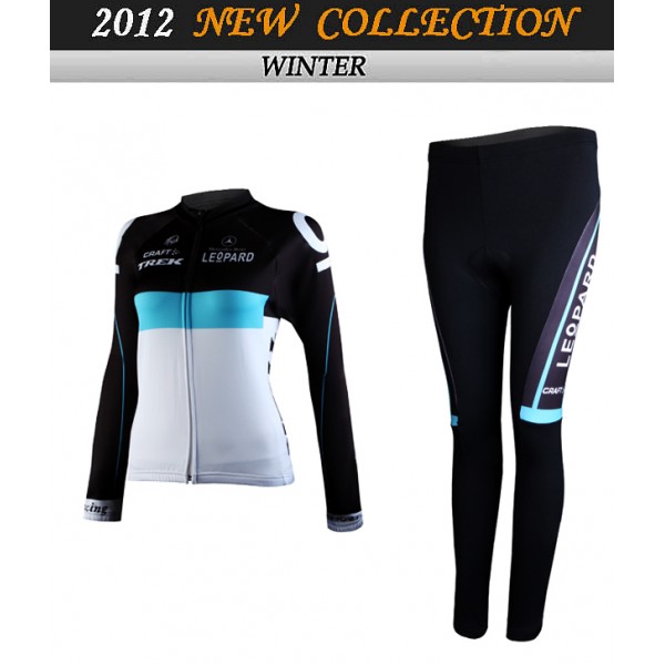 2012 Damen TREK Cycling Fahrradbekleidung Radtrikot Satz Langarm und Lange Fahrradhose FDRJ196