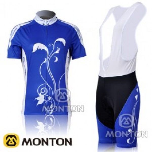 2011 Monton Damen Fahrradbekleidung Satz Fahrradtrikot Kurzarm Trikot und Kurz Trägerhose QJWK814