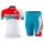 2015 Scott Rot-Weiß Damen Radbekleidung Radtrikot Kurzarm und Fahrradhosen Kurz ZLQH788