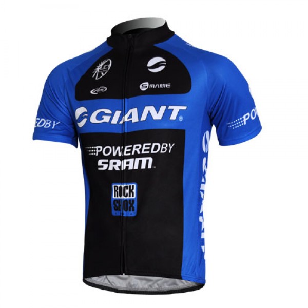 Giant Sram Pro Team Radtrikot Kurzarm Schwarz Blau FKZF758