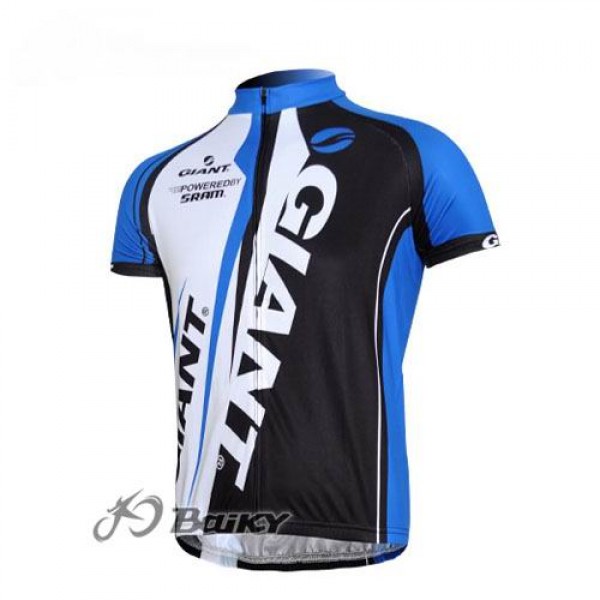 Giant Sram Pro Team Radtrikot Kurzarm Weiß Blau Schwarz HKQX726