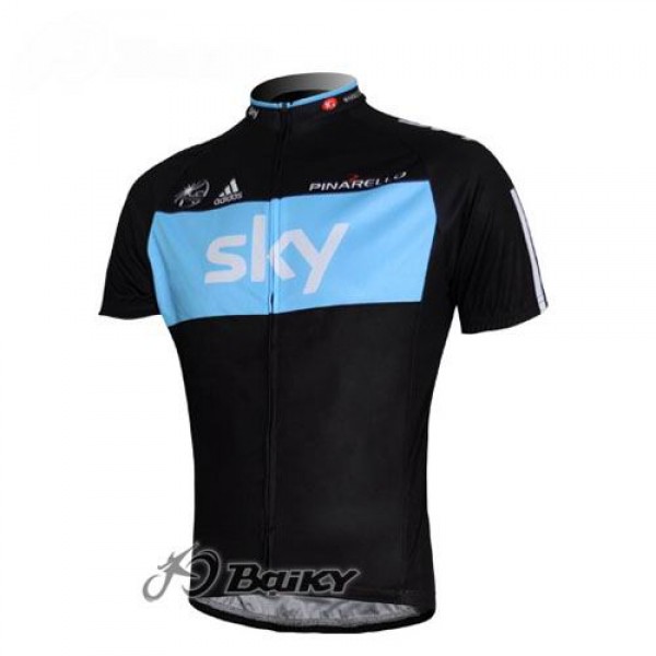 SKY Pro Team Radtrikot Kurzarm Schwarz Blau JZOI717