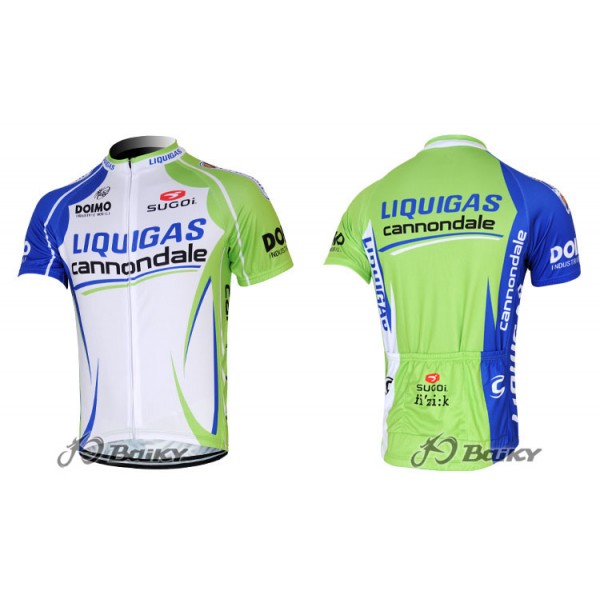 2012 Liquigas Cannondale Radtrikot Kurzarm Grün Weiß MWYG702