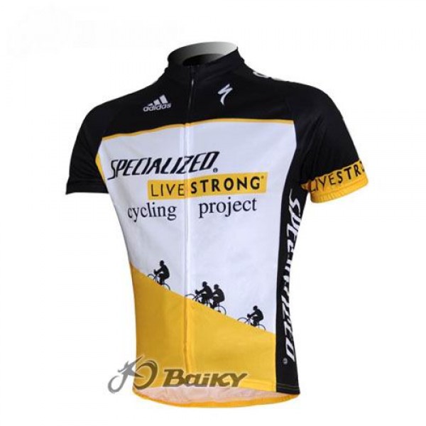 Specialized Livestrong Radtrikot Kurzarm Weiß Gelb MXLY125