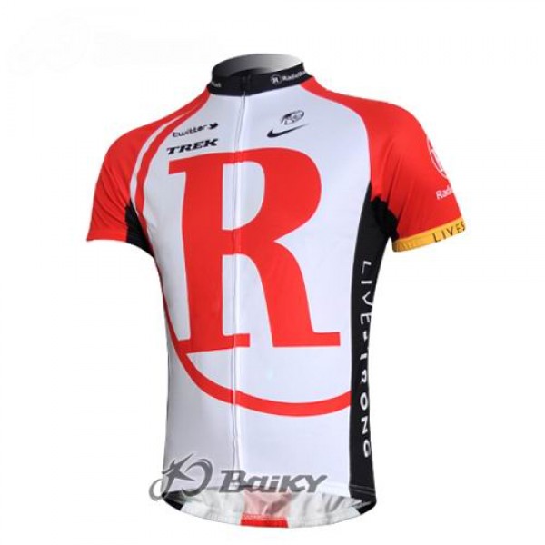 RadioShack Trek Pro Team Radtrikot Kurzarm Rot Weiß VCZL898