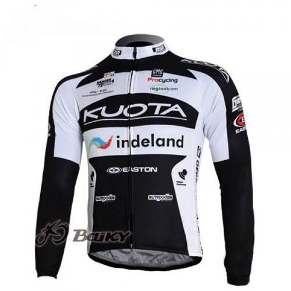 Kuota Indeland Pro Team Fahrradtrikot Langarm Schwarz Weiß PIAY845