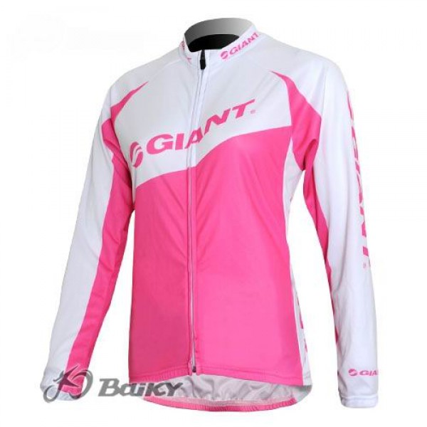 Giant Fahrradtrikot Langarm Rosa Weiß RBFF349