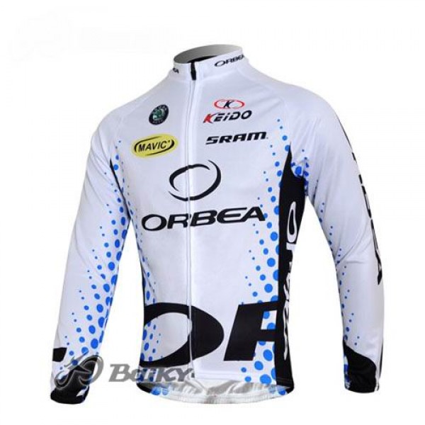 Orbea Pro Team Fahrradtrikot Langarm Weiß RXJP518