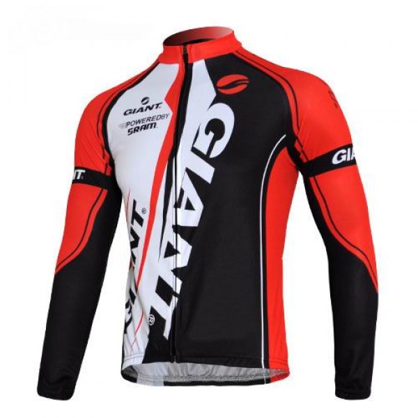 Giant Sram Pro Team Fahrradtrikot Langarm Rot Weiß Schwarz UBMX765