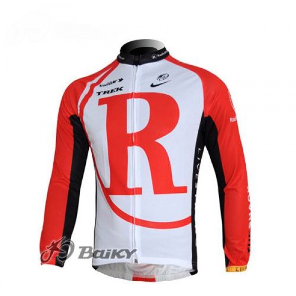 RadioShack Trek Fahrradtrikot Langarm Rot YTZD226