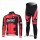 BMC Racing Pro Team Radbekleidung Satz Fahrradtrikot Langarm und Lang Radhose Rot VNKX365