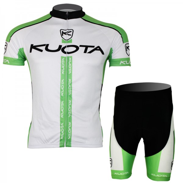 2013 KUOTA Radtrikot Kurzarm und Kurz Radhose Kits Weiß Grün DLMK588