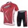 2014 Fox Bike Team Radbekleidung Radtrikot Kurzarm und Fahrradhosen Kurz Rot ETIM648