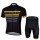 2013 Livestrong Radtrikot Kurzarm und Kurz Radhose Kits Schwarz Gelb IERB247