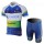 2013 Green Edge ORICA Radtrikot Kurzarm und Kurz Radhose Kits Blau OJWX649