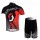 Scott Racing Team Radbekleidung Radtrikot Kurzarm und Fahrradhosen Kurz Schwarz Rot YWEP580