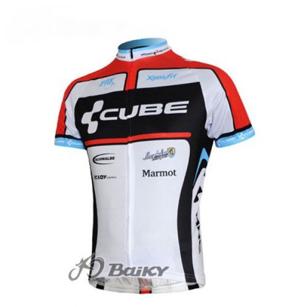 Cube Fintro Pro Team Radtrikot Kurzarm Weiß Rot PJPV710