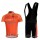 Euskaltel-Euskadi Pro Team Radtrikot Kurzarm Kurz Trägerhose Kits Orange ESRV990