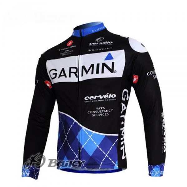 Garmin Cervelo Pro Team Fahrradtrikot Langarm Schwarz MSJV996